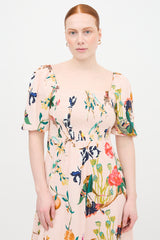 Tanya Taylor Lucinda Printed Off Shoulder Dress