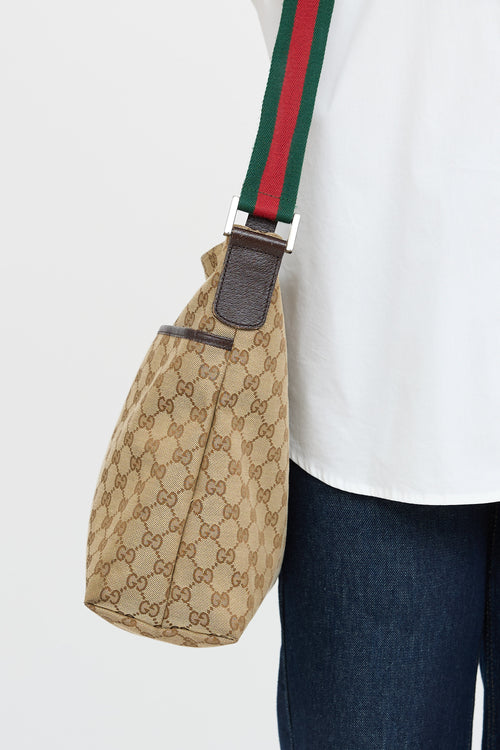 Gucci Sherry Line GG Canvas Messenger  Bag