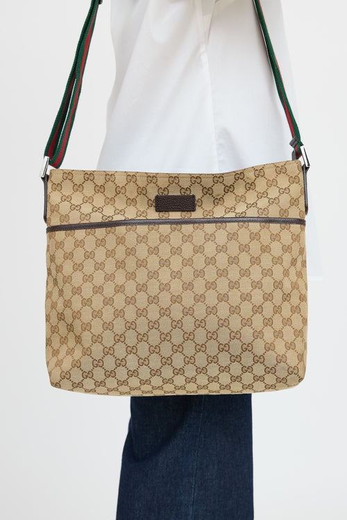 Gucci Sherry Line GG Canvas Messenger  Bag
