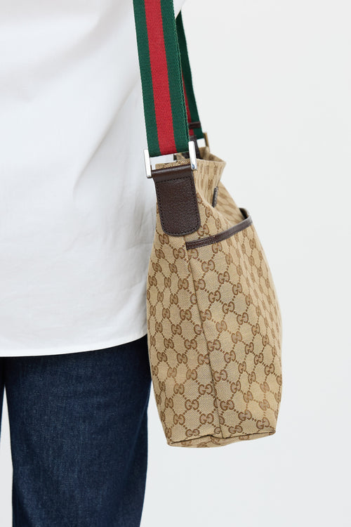 Gucci Sherry Line GG Canvas Messenger  Bag