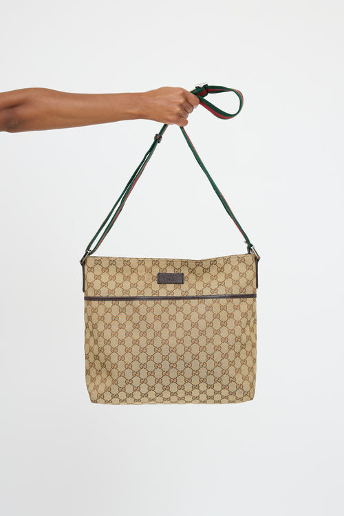 Gucci Sherry Line GG Canvas Messenger  Bag