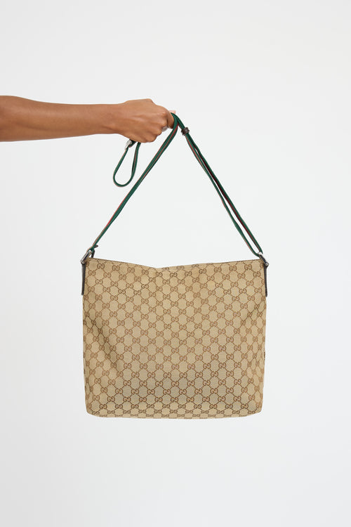 Gucci Sherry Line GG Canvas Messenger  Bag