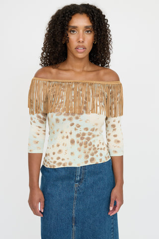 Blumarine Silk Fringe Top