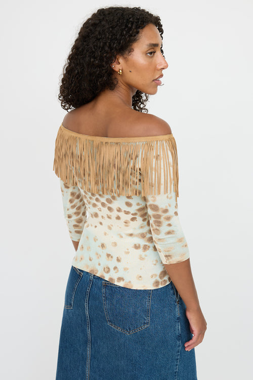 Blumarine Silk Fringe Top