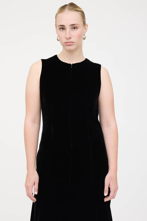 T by Alexander Wang Velvet Sleeveless Dress