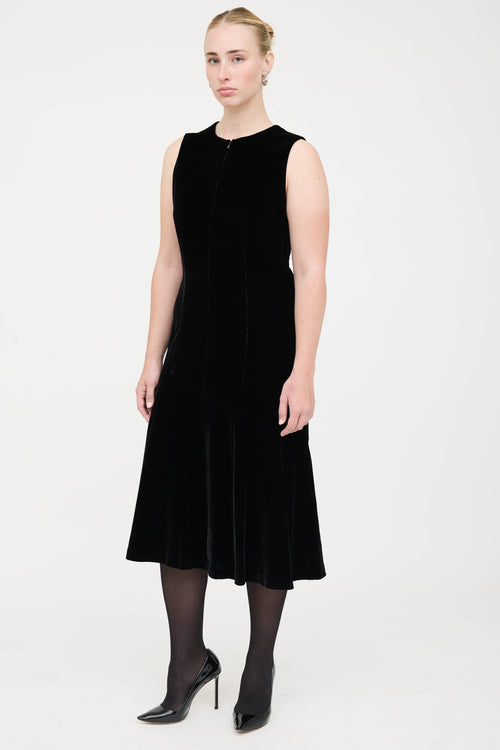 T by Alexander Wang Velvet Sleeveless Dress