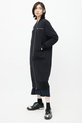 T by Alexander Wang Black Nylon Bomber Coat