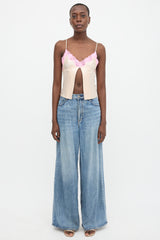 T by Alexander Wang Satin Lace Trimmed Camisole