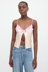 T by Alexander Wang Satin Lace Trimmed Camisole