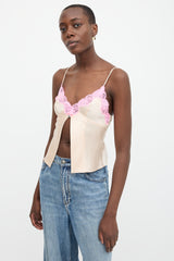 T by Alexander Wang Satin Lace Trimmed Camisole