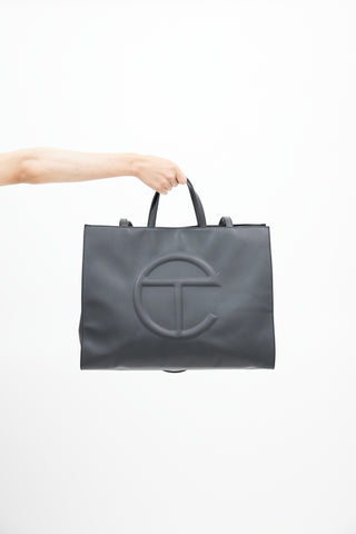 Telfar Black Large Shopping Bag