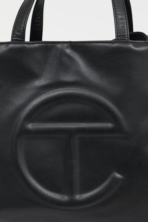 Telfar Black Medium Shopping Bag