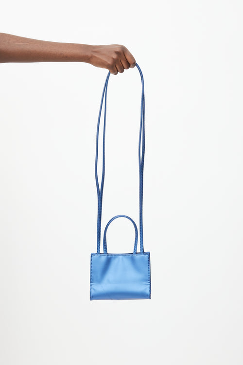 Telfar Blue Cobalt Small Shopping Bag
