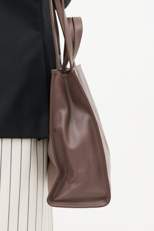 Telfar Brown Medium Shopping Tote Bag