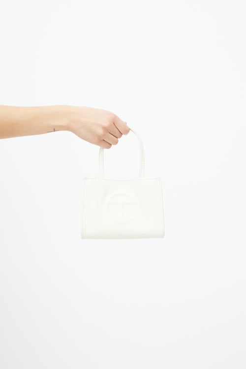 Telfar Cream Glue Small Shopping Bag