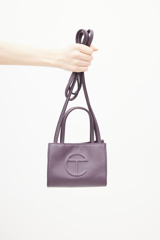 Telfar Purple Small Shopping Bag