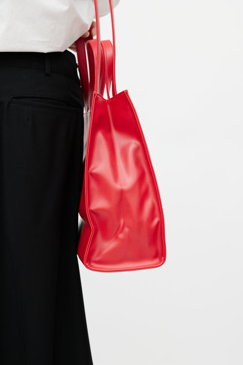 Telfar Red Medium Shopping Bag