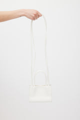 Telfar White Mini Shopping Bag