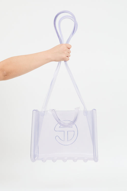 Telfar X Melissa Clear Medium Jelly Shopper Bag