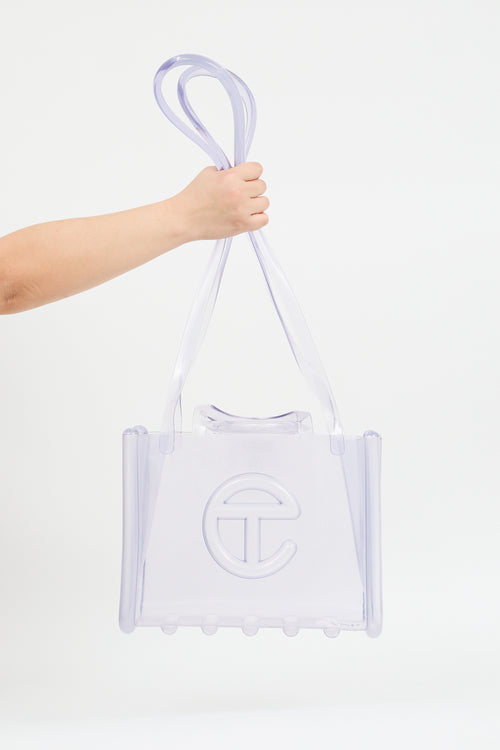 Telfar X Melissa Clear Medium Jelly Shopper Bag