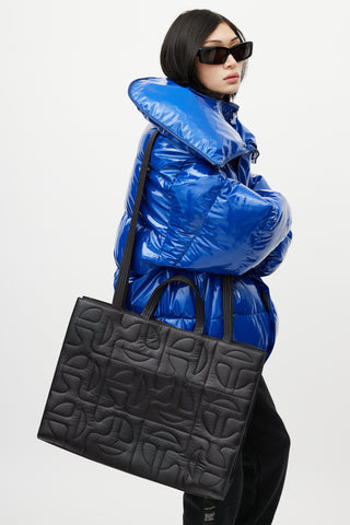 Telfar X Moose Knuckles Black Quilted Logo Tote