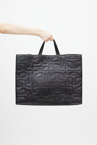 Telfar X Moose Knuckles Black Quilted Logo Tote