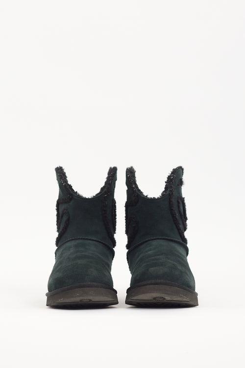 Telfar X Ugg Black Suede Logo Boot