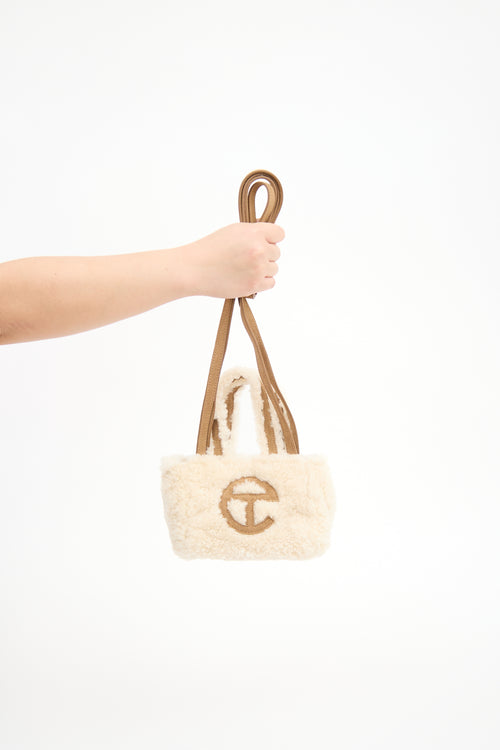 Telfar X UGG Shearling Small Shopping Bag