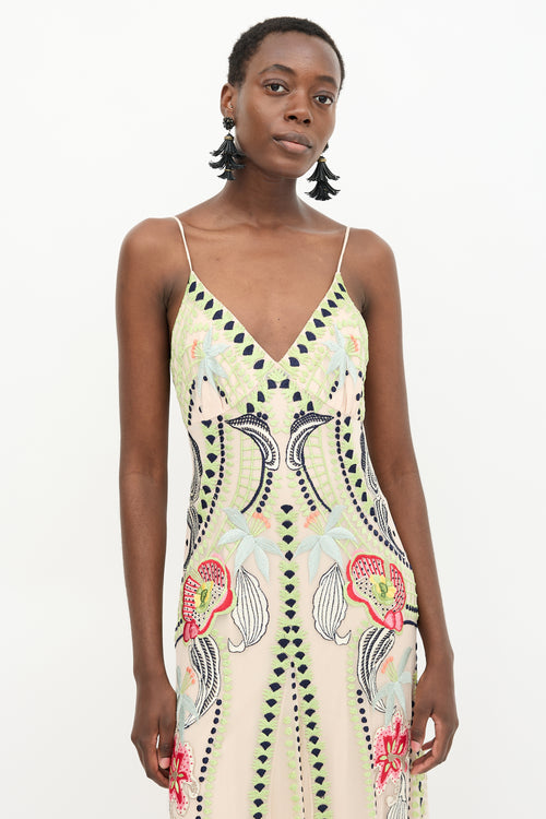 Temperley Floral Embroidered Dress