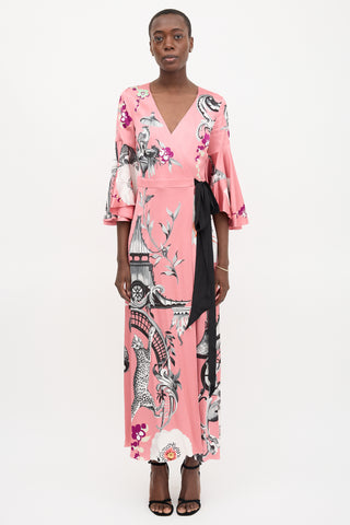 Temperley Printed Wrap Dress