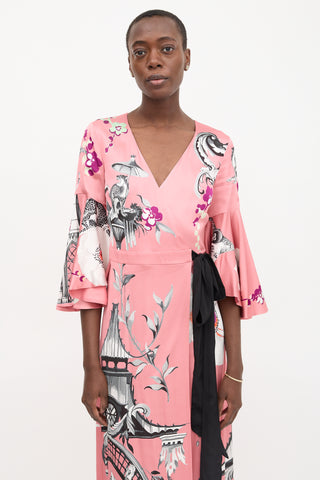 Temperley Printed Wrap Dress