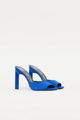 The Attico Satin Embellished Mule