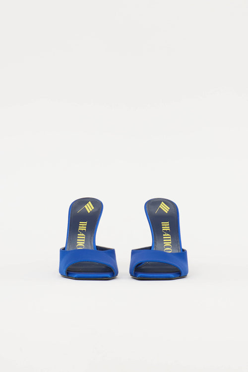 The Attico Satin Embellished Mule