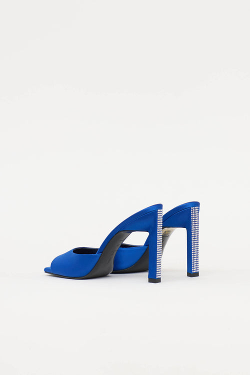 The Attico Satin Embellished Mule