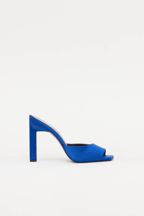 The Attico Satin Embellished Mule