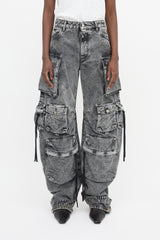 The Attico Denim Fern Cargo Pant