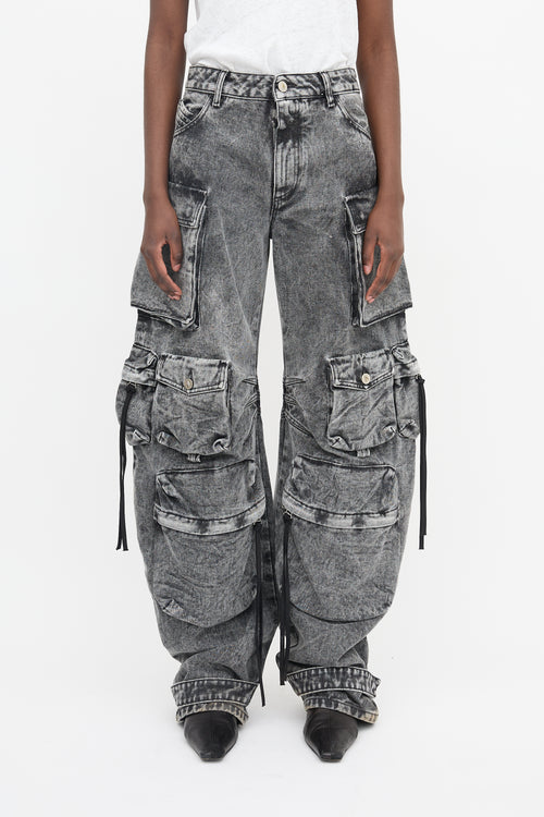 The Attico Denim Fern Cargo Pant