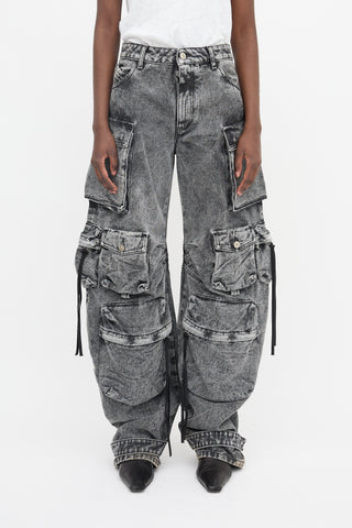 The Attico Denim Fern Cargo Pant