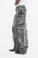 The Attico Denim Fern Cargo Pant