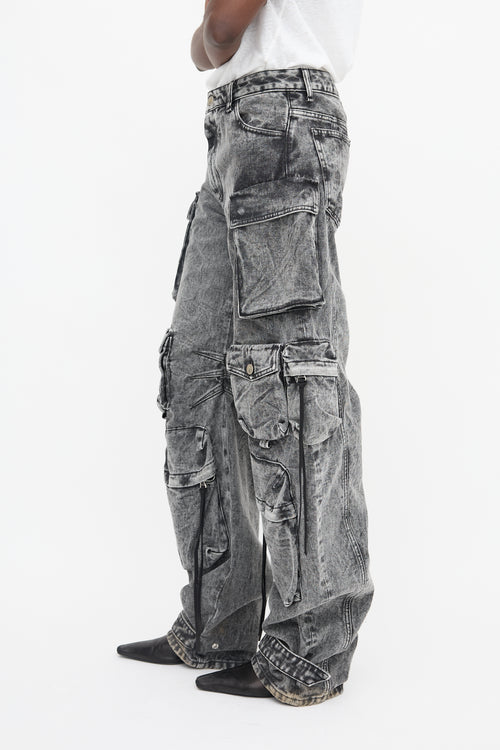 The Attico Denim Fern Cargo Pant