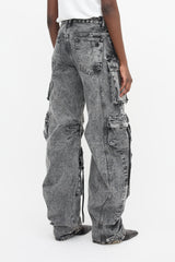 The Attico Denim Fern Cargo Pant