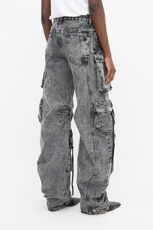 The Attico Denim Fern Cargo Pant