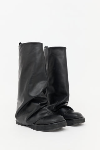 The Attico Leather Layered Robin Boot