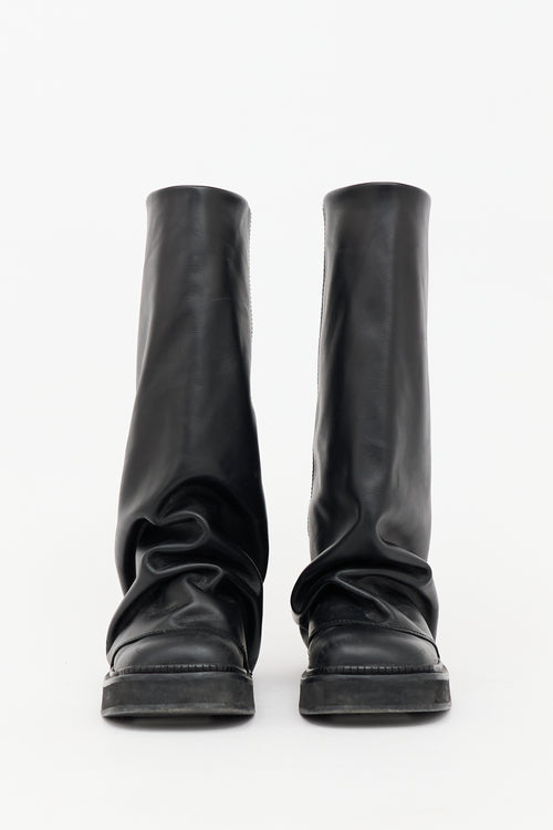 The Attico Leather Layered Robin Boot