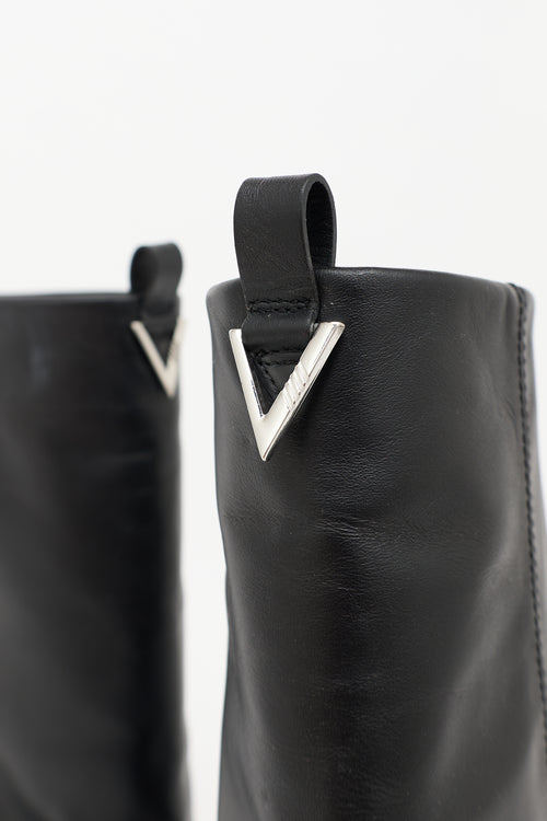The Attico Leather Layered Robin Boot