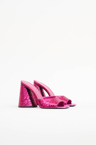 The Attico Glitter Luz Mule