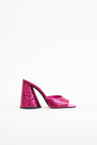 The Attico Glitter Luz Mule