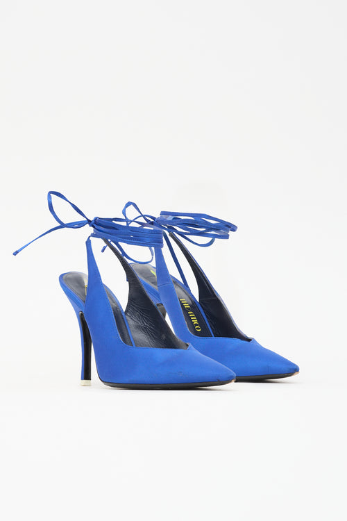 The Attico Satin Venus Slingback Pump