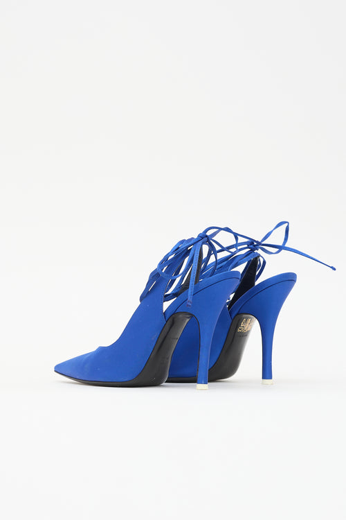 The Attico Satin Venus Slingback Pump