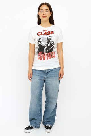 VSP Archive Vintage White "The Clash" 1984 Out of Control Tour T-Shirt